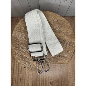 Wide White Woven Crossbody Strap Guitar Strap Bag Strap FAST SHIP NEW